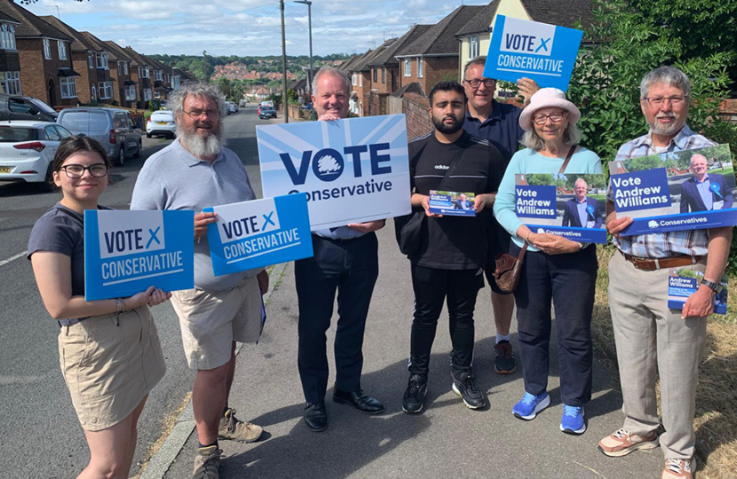 Andrew Williams and canvassing team in Belmont Road