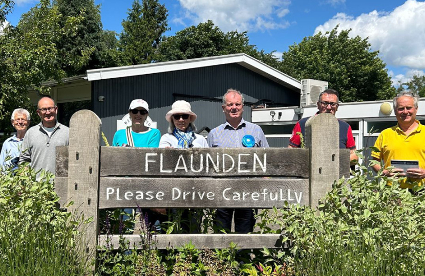 Andrew Williams and canvassing team in Flaunden