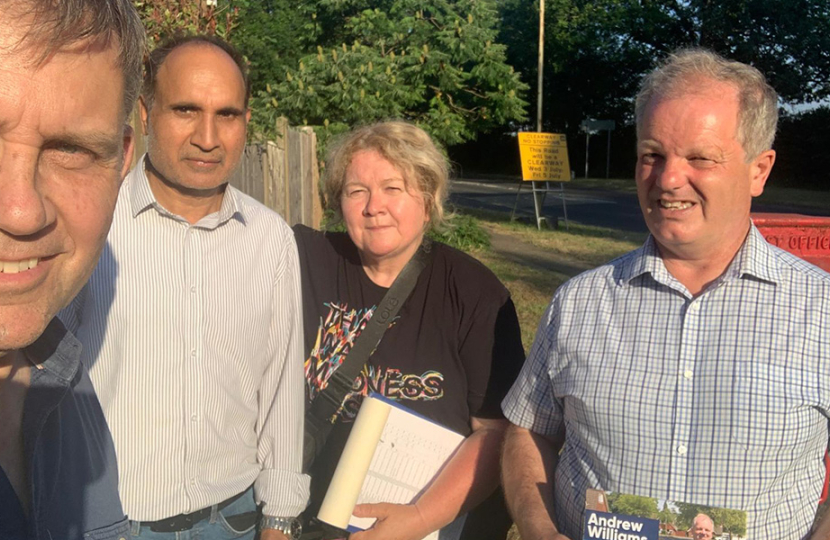 Andrew Williams and canvassing team in Greenacres