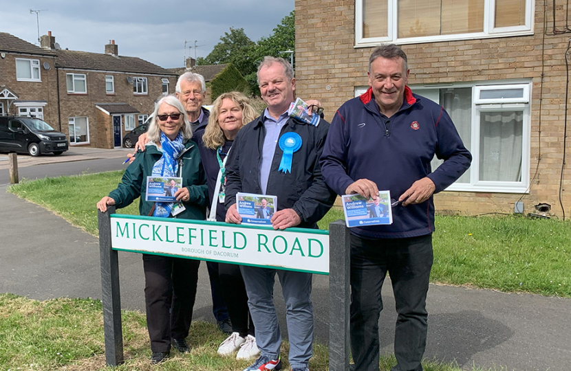 Andrew Williams and canvassing team in Micklefield Road