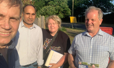 Andrew Williams and canvassing team in Greenacres