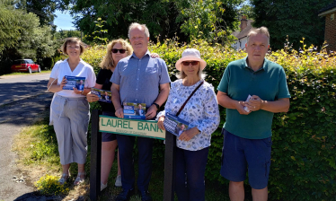 Andrew Williams with a canvassing team in Felden