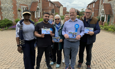 Andrew Williams and canvassing team in Oakhill Close